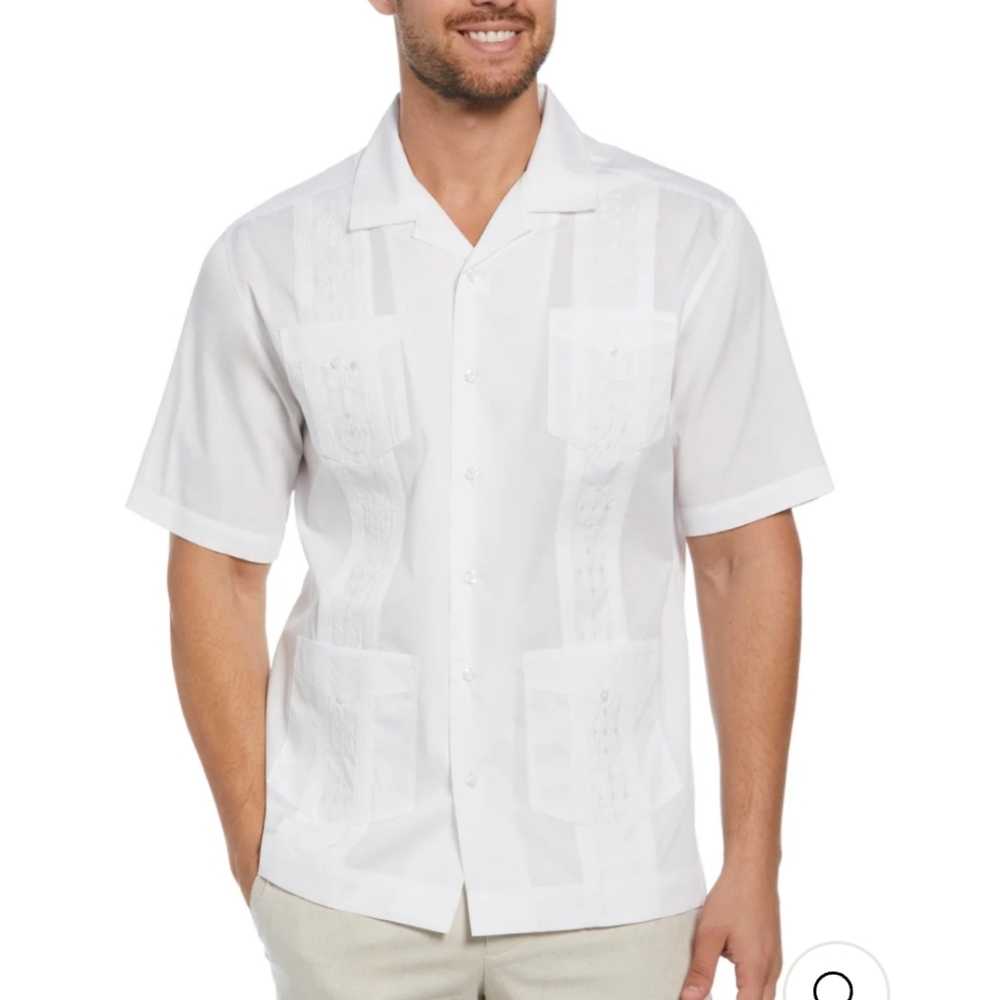 KS Island White Guayabera Sz 4XL Tall
